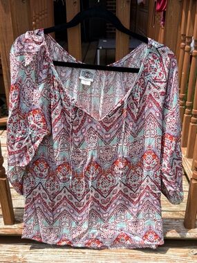 Rod’s 3/4 Sleeve Blouse - Size Medium